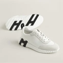 Hermes Bouncing Sneaker - White / Black