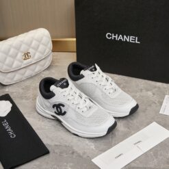 Chanel Runners - White (Black Accent)