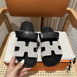 Hermes Sandalen - White / Black