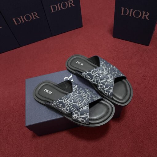 Dior Slides - Blue / White