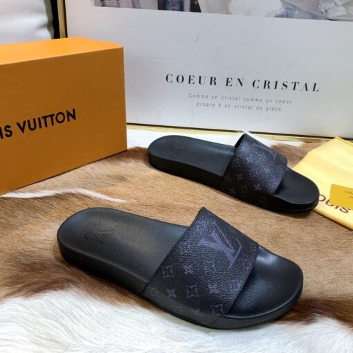Louis Vuitton Slides - Black / Roman Silver - Afbeelding 7