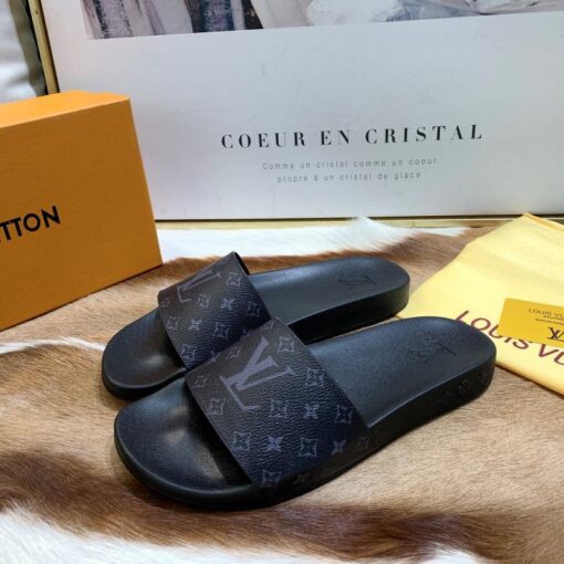 Louis Vuitton Slides - Black / Roman Silver - Afbeelding 4