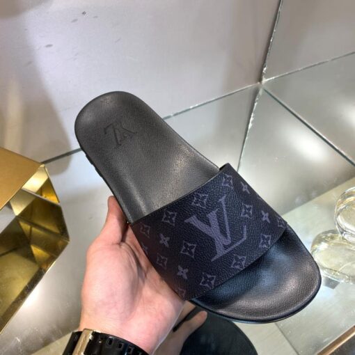 Louis Vuitton Slides - Black / Roman Silver - Afbeelding 9
