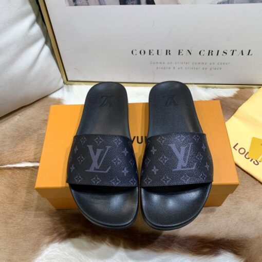 Louis Vuitton Slides - Black / Roman Silver