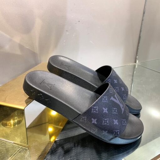 Louis Vuitton Slides - Black / Roman Silver - Afbeelding 8