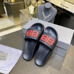 Balenciaga Slides - Black / Red