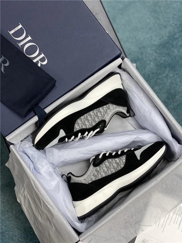 Dior B25 - Black Suede / White