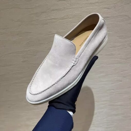 Loro Piana Loafer - Pastel Gray Suede