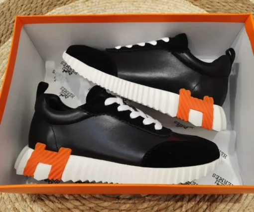 Hermes Bouncing Sneaker - Black / Orange