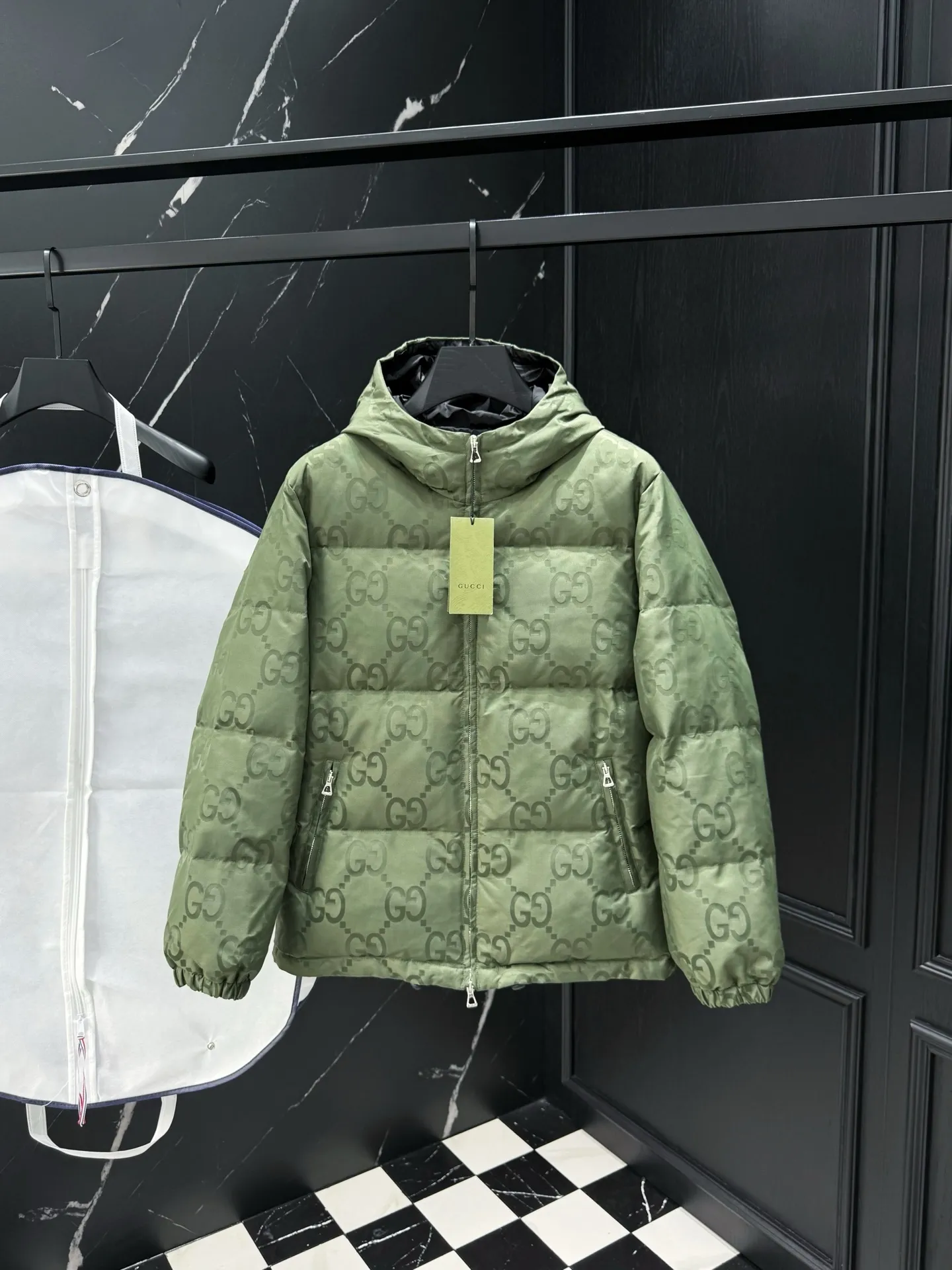 Gucci Puffer Jacket - Crocodile Green